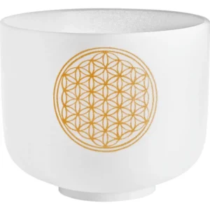 SONIC ENERGY PCSB8FOL CAMPANA TIBETANA IN CRISTALLO DA 8″, FIORE DELLA VITA 128 HZ