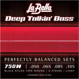 La bella 750n black nylon set di corde lisce per basso 4 corde ( 050-105)
