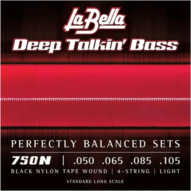 La bella 750n black nylon set di corde lisce per basso 4 corde ( 050-105)