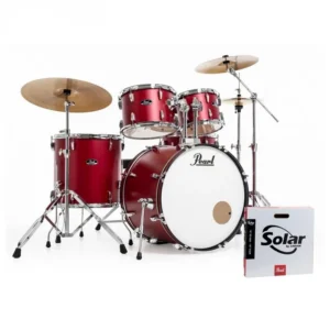 PEARL ROADSHOW PLUS RS525SBC/C747 MATTE RED BATTERIA ACUSTICA CASSA 22″ COMPLETA DI PIATTI SABIAN