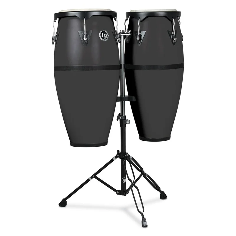 LATIN PERCUSSION LP646D OX BLACK ONYX COPPIA DI CONGAS 10″ & 11″