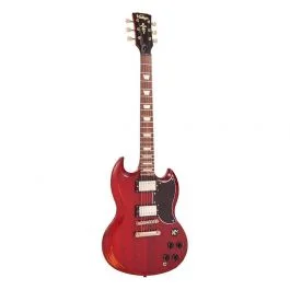 Vintage vs6 icon distressed cherry red