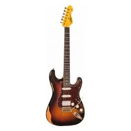 Vintage v6 hss icon gloss distressed sunset sunburst