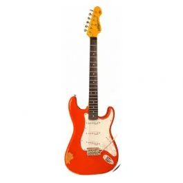 Vintage v6 icon distressed firenza red