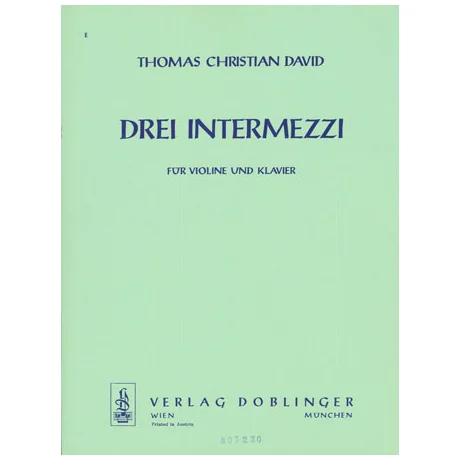 David, T.: 3 Intermezzi