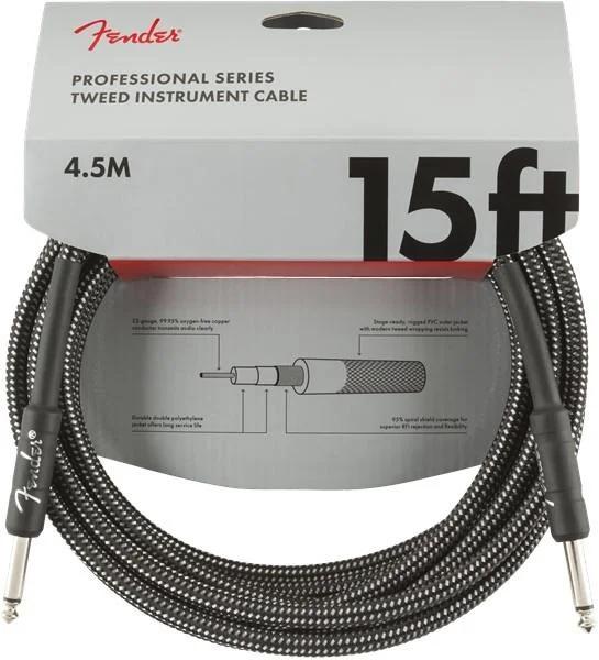 FENDER PROFESSIONAL CAVO JACK JACK 4.5mt GREY