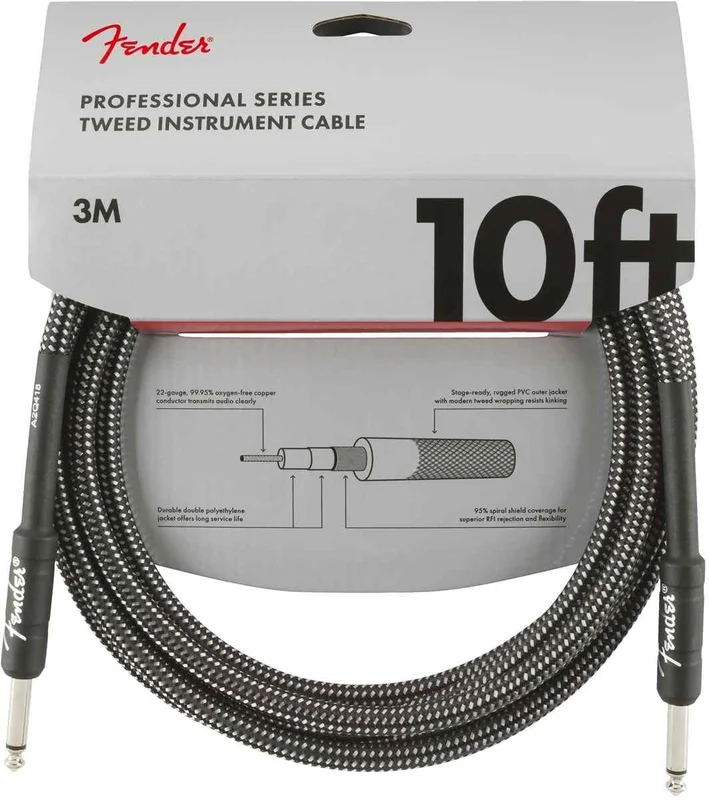 FENDER PROFESSIONAL CAVO JACK JACK 3mt GREY TWEED