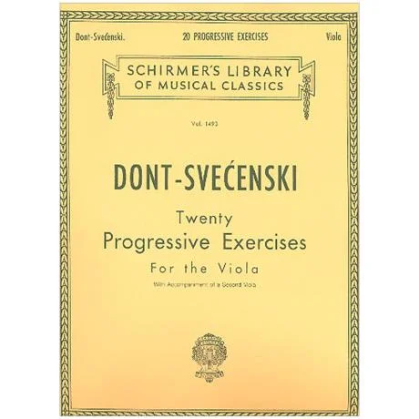 Dont, J.: 20 Progressive Etüden für Viola Op. 38