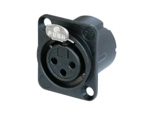 NEUTRIK NC3FDLXB Presa femmina a 3 poli da pannello black