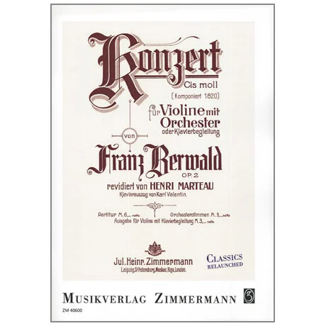 Berwald, F.: Konzert Op. 2 cis-Moll