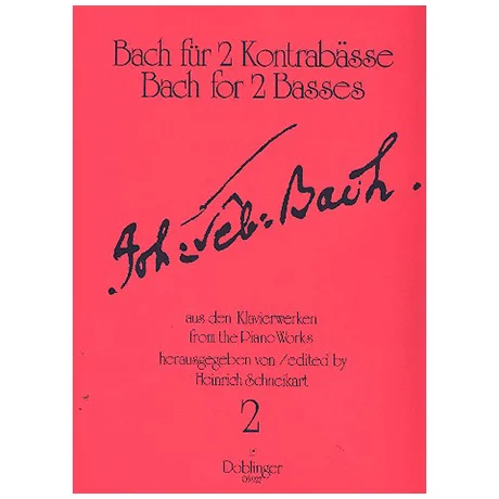 Bach, J. S.: Übungsmusik für 2 Kontrabässe Band 2 – 10 Präludien, Fughetta, Fuge