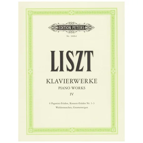 Liszt, F.: 6 Paganini-Etüden, 3 Konzertetüden, 2 Konzertetüden