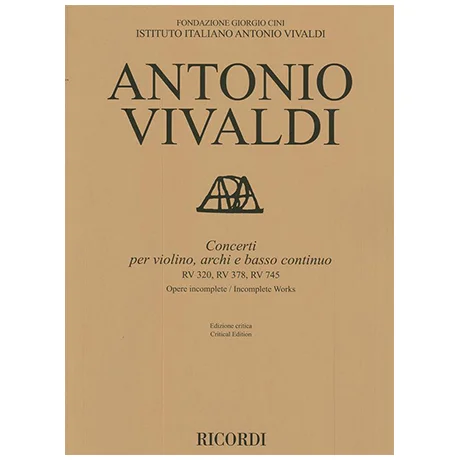 Vivaldi, A.: Violinkonzerte RV 320, RV 378, RV 745 – Partitur