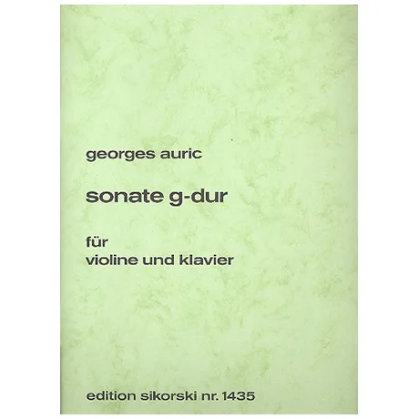 Auric, G.: Violinsonate G-Dur