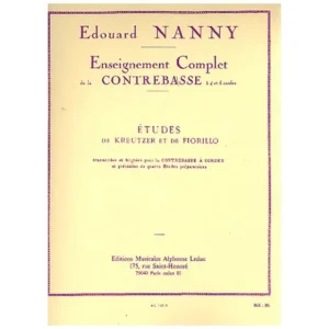 Nanny, E.: Etudes De Kreutzer Et De Fiorillo Contrebasse