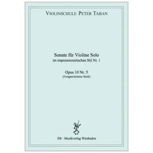 Taban, P.: Solosonate im impressionistischen Stil Nr. 1 Op. 10/5