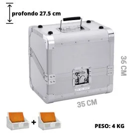 Porta vinili Reloop 80 dischi silver