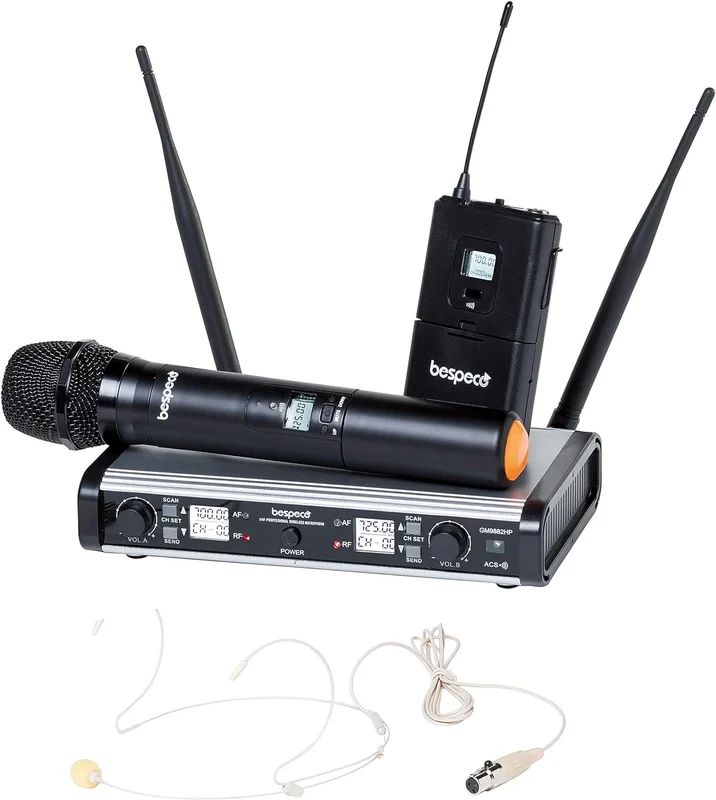 BESPECO GM9882HP SISTEMA RADIOMICROFONO GELATO E ARCHETTO WIRELESS GM-9882-HP