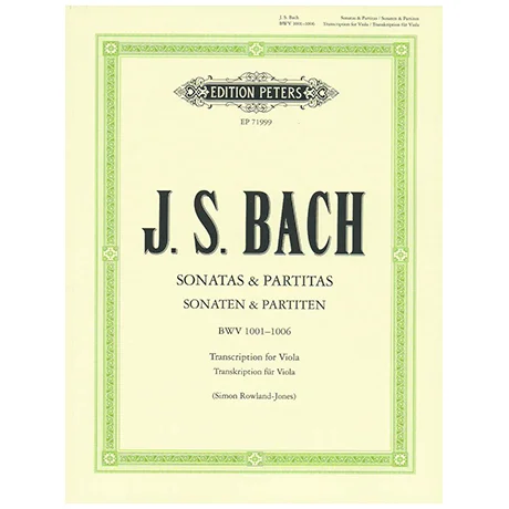 Bach, J. S.: 6 Sonaten und Partiten BWV 1001-1006 – für Viola