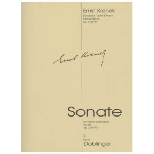 Krenek, E.: Violinsonate Op. 3 fis-Moll
