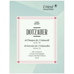Dotzauer, J.J.F.: 40 Übungen für 2 Violoncelli aus op. 126 – Heft 2