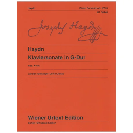 Haydn, J.: Klaviersonate G-Dur Hob. XVI:6