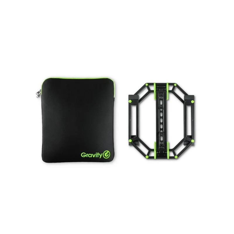 GRAVITY LTS 01 B SET 1 – Supporto regolabile per laptop e controller, corredato di relativa custodia in neoprene.