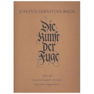 Bach, J. S.: Die Kunst der Fuge BWV 1080 – Viola oder Viola da Gamba