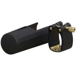 GEWA F. LEBAYLE 735042 FASCETTA LEGATURA IN PELLE CON PLACHETTA IN METALLO PER SAX SASSOFONO ALTO CONTRALTO
