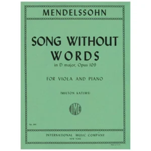 Mendelssohn Bartholdy, F.: Lied ohne Worte in D-Dur Op. 109