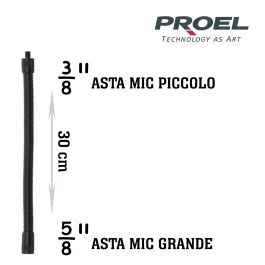 Tubo Flessibile Proel in metallo m 3/8″ f 5/8″ CR