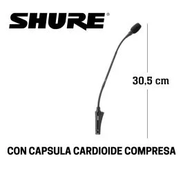 Shure CVG12BC microfono collo d`oca condensatore colore nero