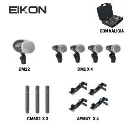 Set Microfoni Eikon 4 DM1/1 DM12/3 CM602 per batteria