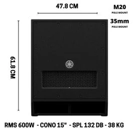 Subwoofer Yamaha DXS15 MKII – 1020W – 15″