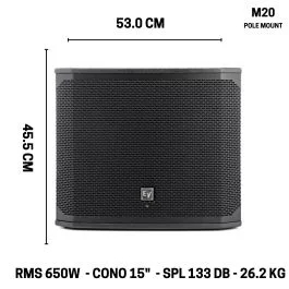 Subwoofer Electro Voice EKX-15SP 1300w 15″