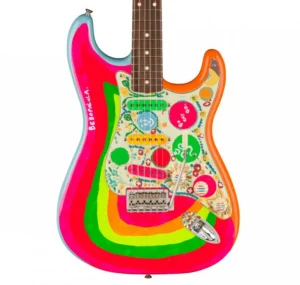 FENDER George Harrison Rocky Stratocaster Hand Painted Rocky Artwork Over Sonic Blue – IN ARRIVO –