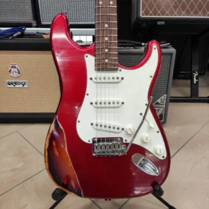 SURH Classic Antique Pro SSS Rosewood Fingerboard Candy Apple Red Over 3 Tone Sunburst – USATO IN GARANZIA –