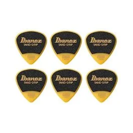 Blister plettri Ibanez PPA16MSG-YE sand grip wizard Medium 6pz yellow