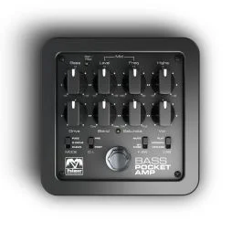 Palmer MI POCKET AMP BASS per basso nero EQ 3-bande con cont