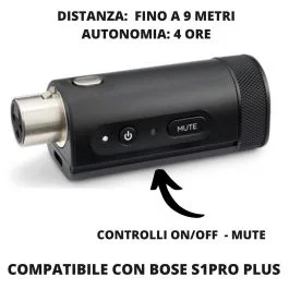 Trasmettitore wireless microfonico Bose S1P+