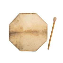 Shaman Drum 60cm Terre’ pelle capra ottagonale con battente