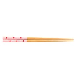 Bacchette Yoshizawa rosa con cuoricini rossi e note