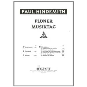 Hindemith, P.: Plöner Musiktag, Abendkonzert Nr. 3