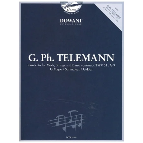 Telemann, G. Ph.: Violakonzert G-Dur TWV51: G9 (+CD)
