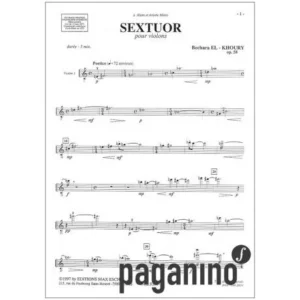 El-Khoury, B.: Sextett Op. 58 – Violine 1