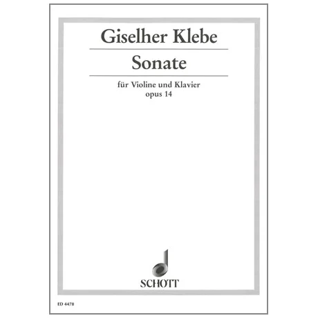 Klebe, G.: Violinsonate Op. 14