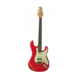 Eko Guitars aire relic fiesta red