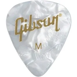 Blister plettri Gibson Standard pearloid white medium 12pz