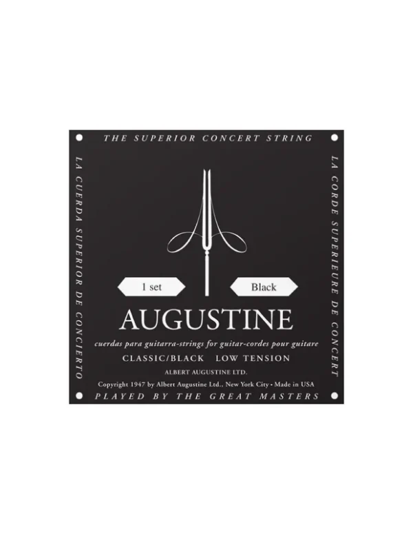 Augustine Classic Black Low Tension MUta Corde Chitarra