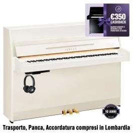 Yamaha B1 Silent SC2 bianco lucido cm.109 piano Verticale